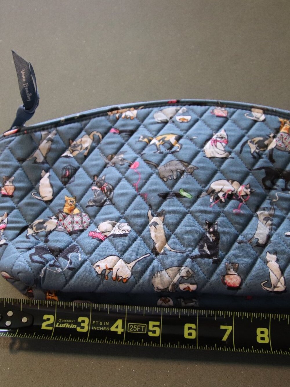 Vera Bradley Large Cosmetic Bag (Blue Cat)